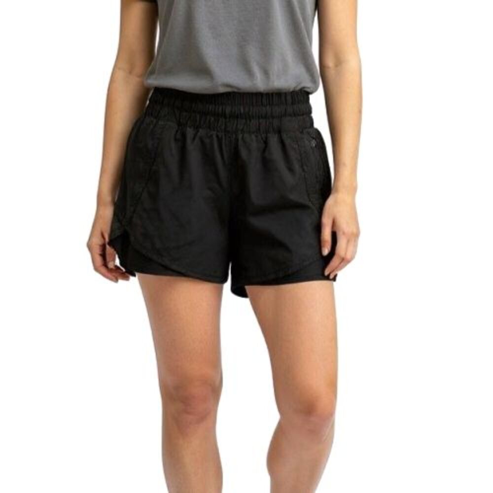 Lululemon Tracker Short Lined 4" Inseam Women 4 Black Athletic LW7ARPS